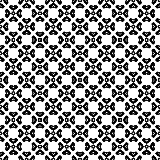 Patrón abstracto sin costuras en blanco y negro Fondo y telón de fondo Diseño ornamental en escala de gris
