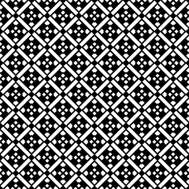 Patrón abstracto sin costuras en blanco y negro Fondo y telón de fondo Diseño ornamental en escala de gris