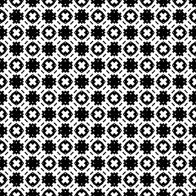 Patrón abstracto sin costuras en blanco y negro Fondo y telón de fondo Diseño ornamental en escala de gris