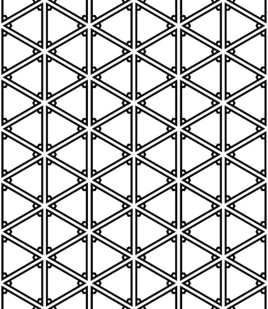 Patrón abstracto sin costuras en blanco y negro Fondo y telón de fondo Diseño ornamental en escala de gris