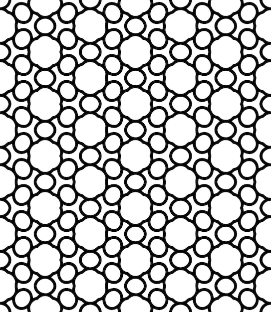 Patrón abstracto sin costuras en blanco y negro Fondo y telón de fondo Diseño ornamental en escala de gris