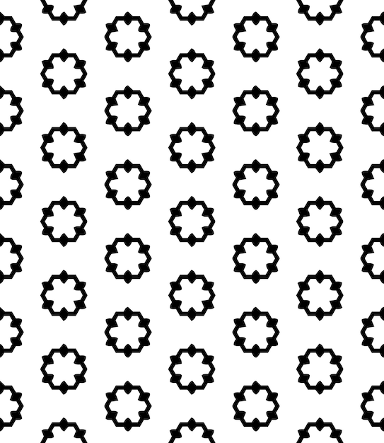 Patrón abstracto sin costuras en blanco y negro Fondo y telón de fondo Diseño ornamental en escala de gris