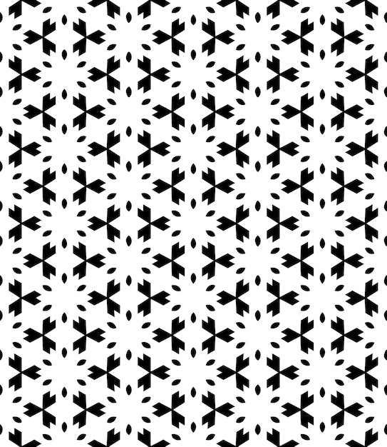 Patrón abstracto sin costuras en blanco y negro Fondo y telón de fondo Diseño ornamental en escala de gris
