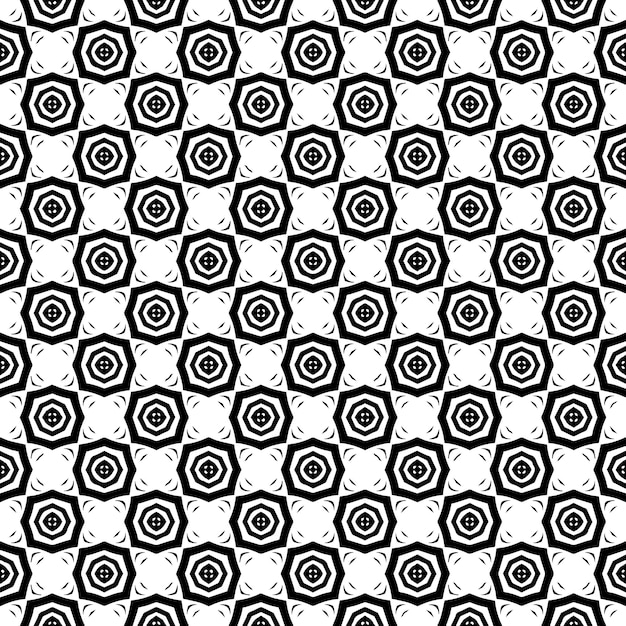 Patrón abstracto sin costuras en blanco y negro Fondo y telón de fondo Diseño ornamental en escala de gris