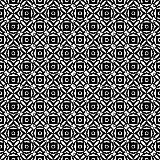 Patrón abstracto sin costuras en blanco y negro Fondo y telón de fondo Diseño ornamental en escala de gris