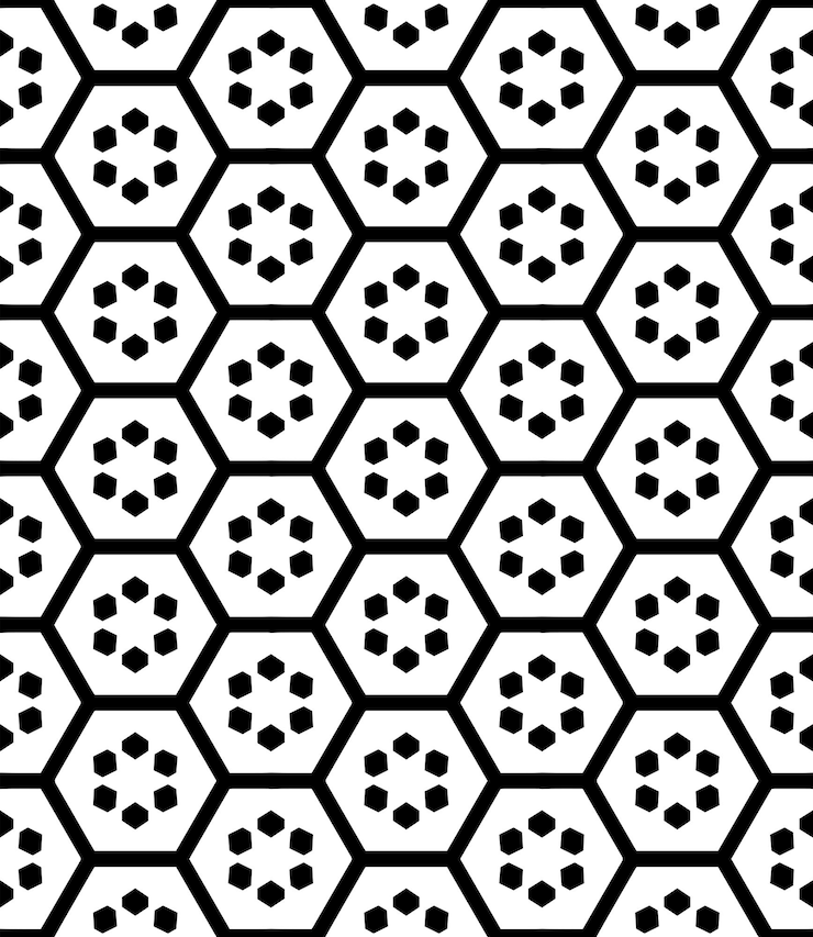 Vector patrón abstracto sin costuras en blanco y negro fondo y telón de fondo diseño ornamental en escala de gris