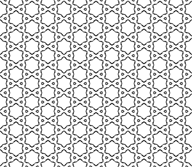 Patrón abstracto sin costuras en blanco y negro Fondo y telón de fondo Diseño ornamental en escala de gris