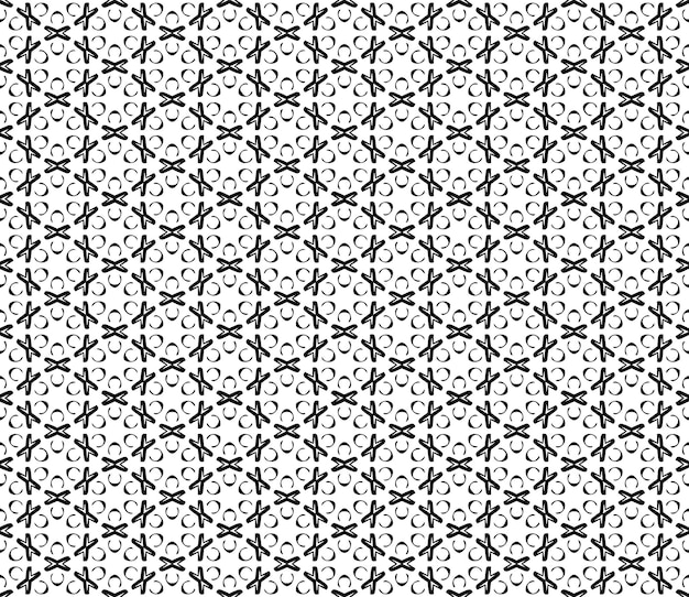 Patrón abstracto sin costuras en blanco y negro Fondo y telón de fondo Diseño ornamental en escala de gris