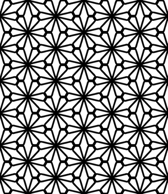Patrón abstracto sin costuras en blanco y negro Fondo y telón de fondo Diseño ornamental en escala de gris