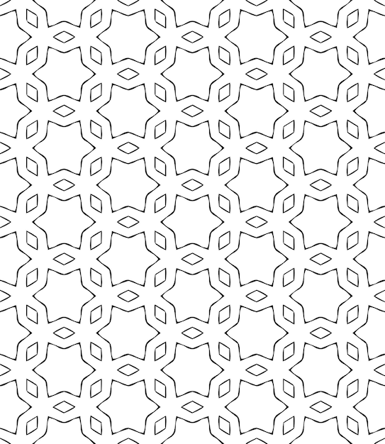 Patrón abstracto sin costuras en blanco y negro Fondo y telón de fondo Diseño ornamental en escala de gris