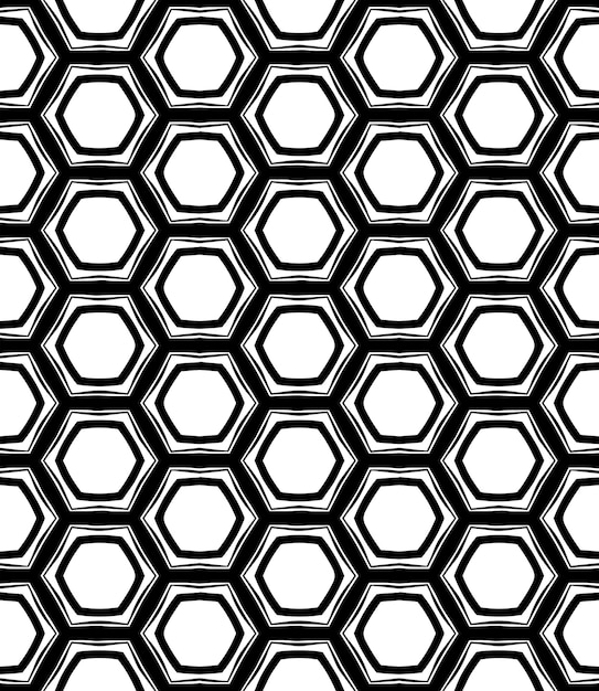 Patrón abstracto sin costuras en blanco y negro Fondo y telón de fondo Diseño ornamental en escala de gris