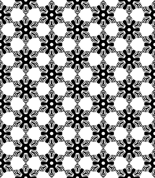 Patrón abstracto sin costuras en blanco y negro Fondo y telón de fondo Diseño ornamental en escala de gris