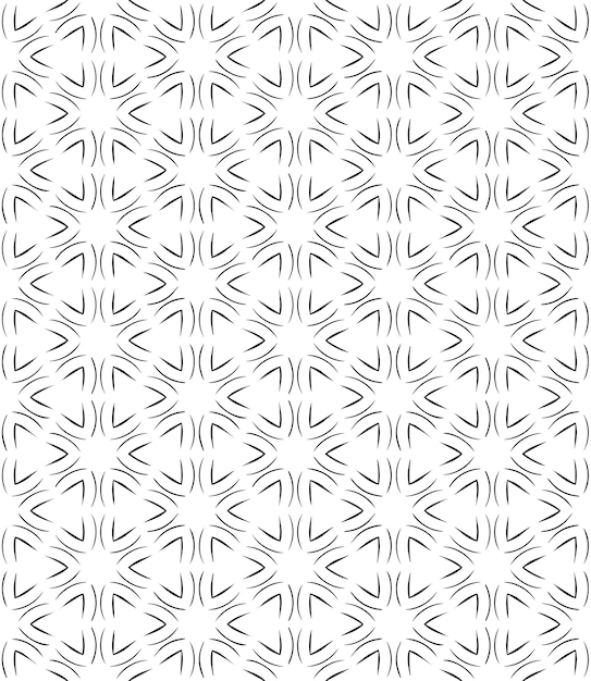 Patrón abstracto sin costuras en blanco y negro Fondo y telón de fondo Diseño ornamental en escala de gris