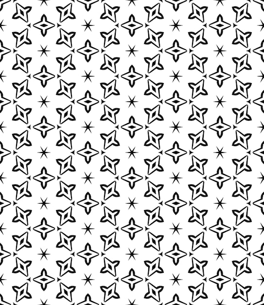 Patrón abstracto sin costuras en blanco y negro Fondo y telón de fondo Diseño ornamental en escala de gris