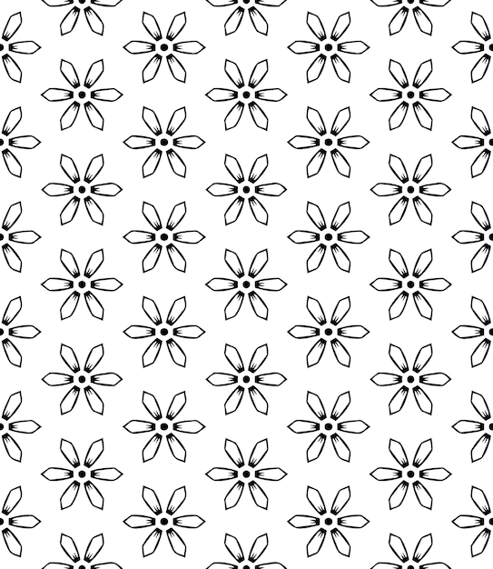 Patrón abstracto sin costuras en blanco y negro Fondo y telón de fondo Diseño ornamental en escala de gris