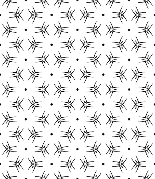 Patrón abstracto sin costuras en blanco y negro Fondo y telón de fondo Diseño ornamental en escala de gris