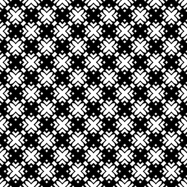 Patrón abstracto sin costuras en blanco y negro fondo y telón de fondo diseño ornamental en escala de grises adornos de mosaico ilustración gráfica vectorial eps10