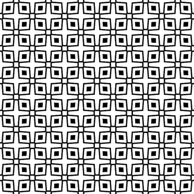 Patrón abstracto sin costuras en blanco y negro Fondo y telón de fondo Diseño ornamental en escala de grises Adornos de mosaico Ilustración gráfica vectorial EPS10
