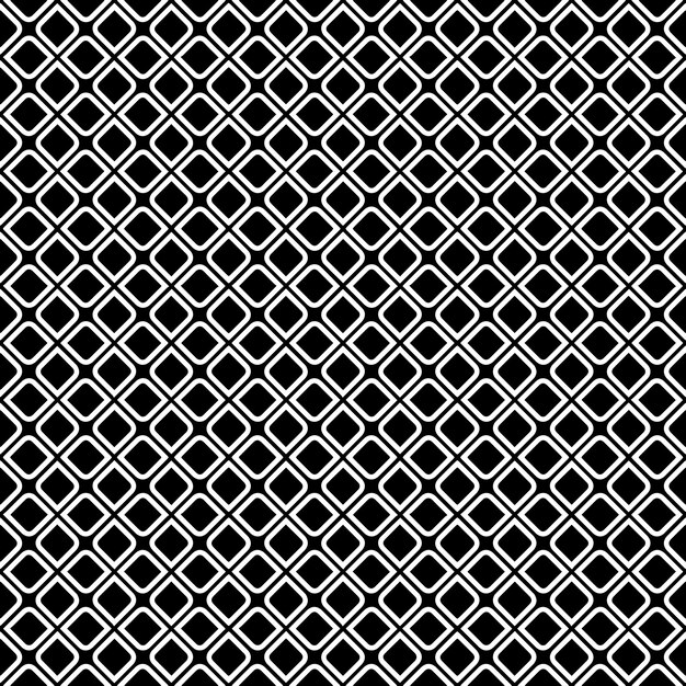 Patrón abstracto sin costuras en blanco y negro Fondo y telón de fondo Diseño ornamental en escala de grises Adornos de mosaico Ilustración gráfica vectorial EPS10