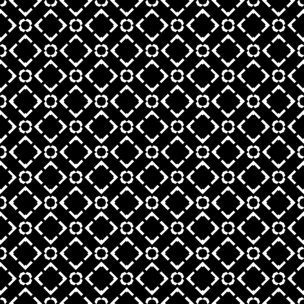 Patrón abstracto sin costuras en blanco y negro Fondo y telón de fondo Diseño ornamental en escala de grises Adornos de mosaico Ilustración gráfica vectorial EPS10