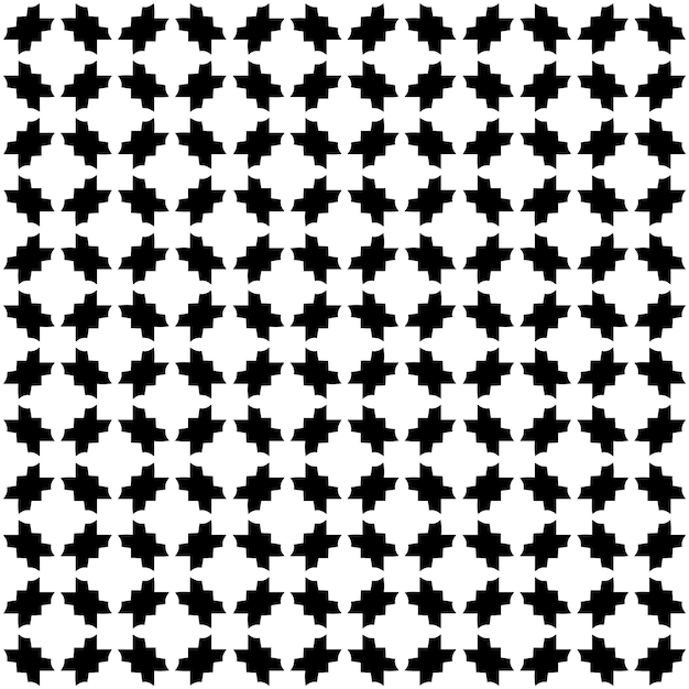 Patrón abstracto sin costuras en blanco y negro Fondo y telón de fondo Diseño ornamental en escala de grises Adornos de mosaico Ilustración gráfica vectorial EPS10