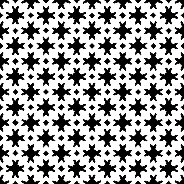 Patrón abstracto sin costuras en blanco y negro Fondo y telón de fondo Diseño ornamental en escala de grises Adornos de mosaico Ilustración gráfica vectorial EPS10