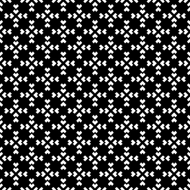Patrón abstracto sin costuras en blanco y negro Fondo y telón de fondo Diseño ornamental en escala de grises Adornos de mosaico Ilustración gráfica vectorial EPS10