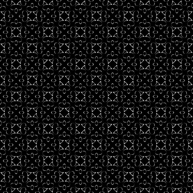 Patrón abstracto sin costuras en blanco y negro Fondo y telón de fondo Diseño ornamental en escala de grises Adornos de mosaico Ilustración gráfica vectorial EPS10