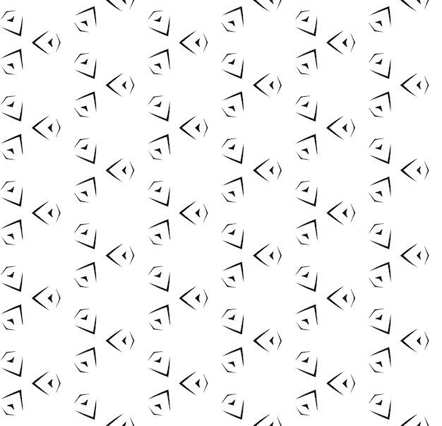 Patrón abstracto sin costuras en blanco y negro Fondo y telón de fondo Diseño ornamental en escala de grises Adornos de mosaico Ilustración gráfica vectorial EPS10
