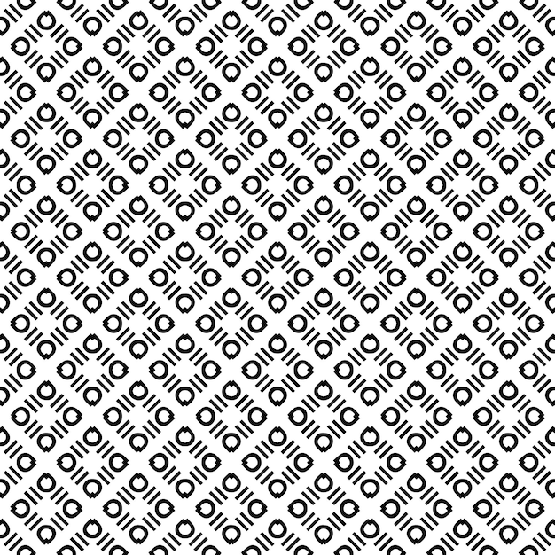 Patrón abstracto sin costuras en blanco y negro Fondo y telón de fondo Diseño ornamental en escala de grises Adornos de mosaico Ilustración gráfica vectorial EPS10