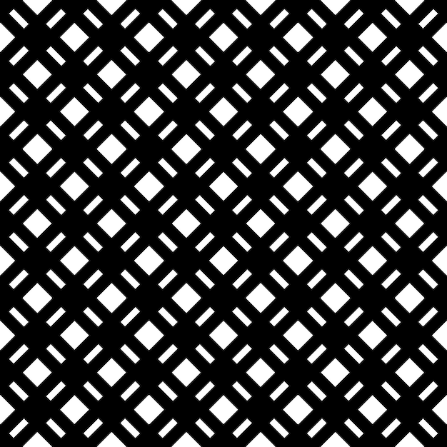 Patrón abstracto sin costuras en blanco y negro Fondo y telón de fondo Diseño ornamental en escala de grises Adornos de mosaico Ilustración gráfica vectorial EPS10