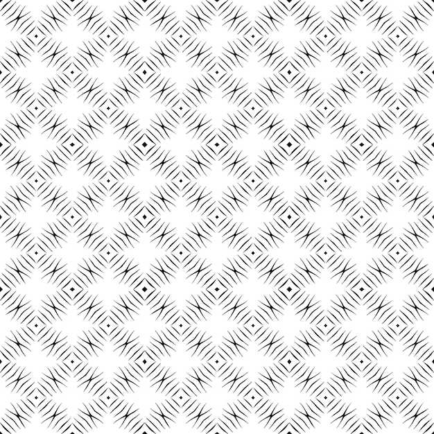 Patrón abstracto sin costuras en blanco y negro Fondo y telón de fondo Diseño ornamental en escala de grises Ornamentos en mosaico Ilustración gráfica vectorial EPS10