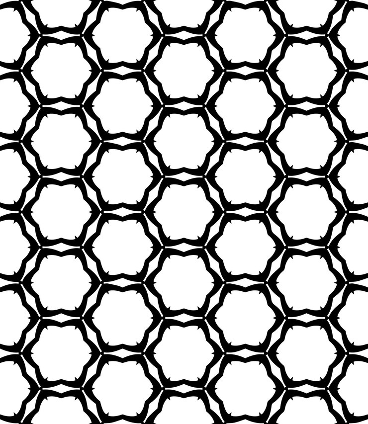 Vector patrón abstracto sin costuras en blanco y negro fondo y telón de fondo diseño ornamental en escala de grises