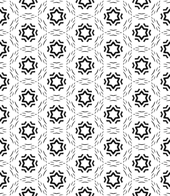 Patrón abstracto sin costuras en blanco y negro fondo y telón de fondo diseño ornamental en escala de grises