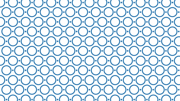 Patrón abstracto sin costuras de círculos azules y puntos de fondo vectorial