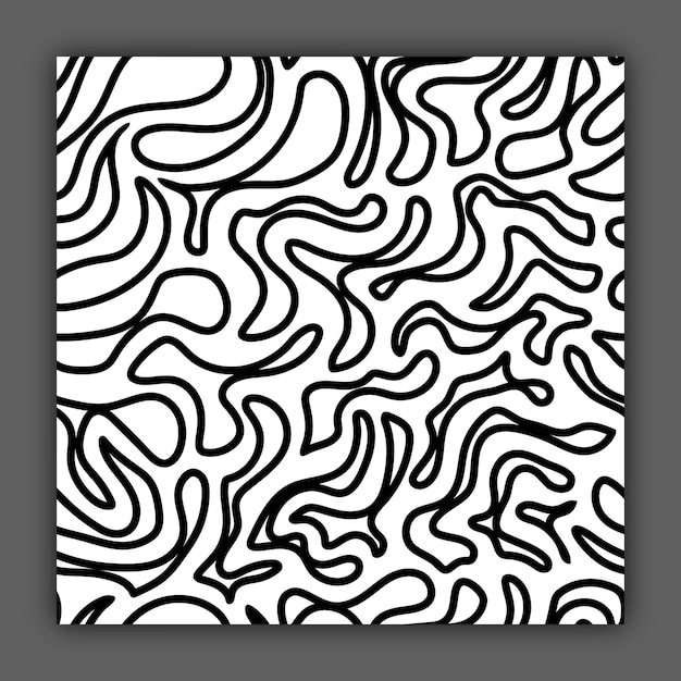 Patrón abstracto sin costuras de líneas sinuosas plantilla para embalaje cartel protector de pantalla textiles decoraciones y diseño creativo
