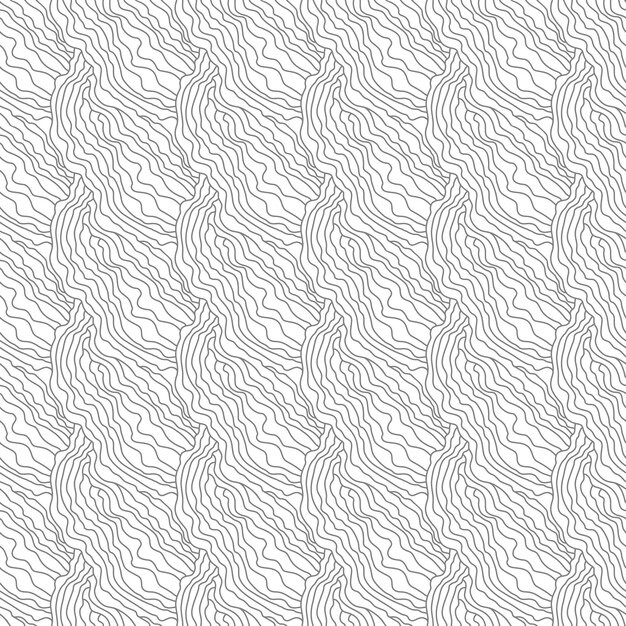Patrón abstracto sin costuras de líneas sinuosas Plantilla para pancartas, carteles, diseño de interiores, cubiertas, impresiones, fondos de pantalla, ropa e ideas creativas