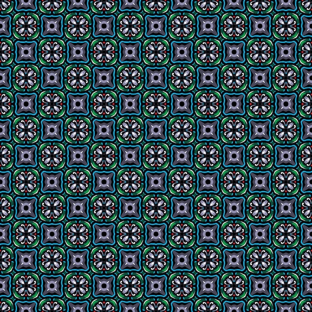 Patrón abstracto sin costuras multicolor Fondo y telón de fondo multicolor Diseño ornamental colorido Ornamentos de mosaico de colores Ilustración gráfica vectorial