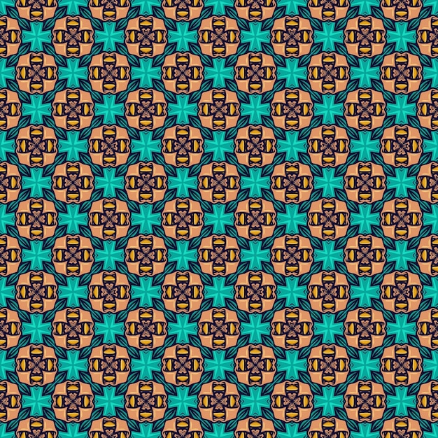 Patrón abstracto sin costuras multicolor Fondo y telón de fondo multicolor Diseño ornamental colorido Ornamentos de mosaico de colores Ilustración gráfica vectorial
