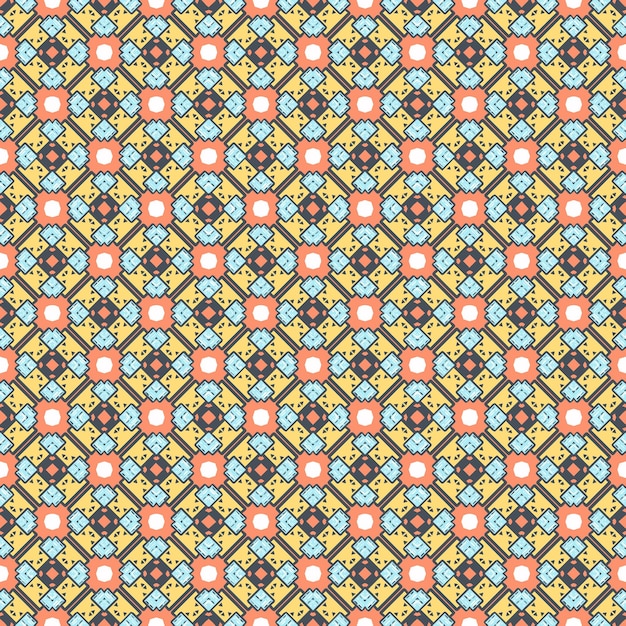 Patrón abstracto sin costuras multicolor Fondo y telón de fondo multicolor Diseño ornamental colorido Ornamentos de mosaico de colores Ilustración gráfica vectorial