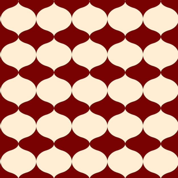 Patrón abstracto sin costuras vectorial rojo y beige