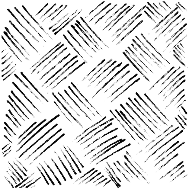 Patrón abstracto dibujado a mano con trazos de líneas dibujadas a mano Conjunto de pinceles grunge vectoriales con rayas onduladas Ilustración Vector EPS 10