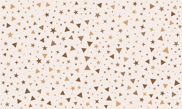 Patrón abstracto de estrellas y triángulos en tonos marrones cálidos