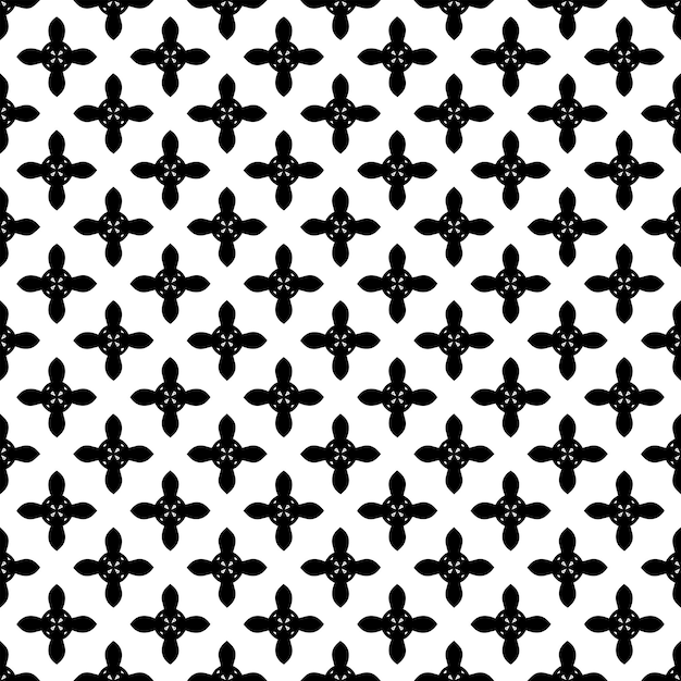 Patrón abstracto sin fisuras en blanco y negro. Fondo y telón de fondo. Diseño ornamental en escala de grises.