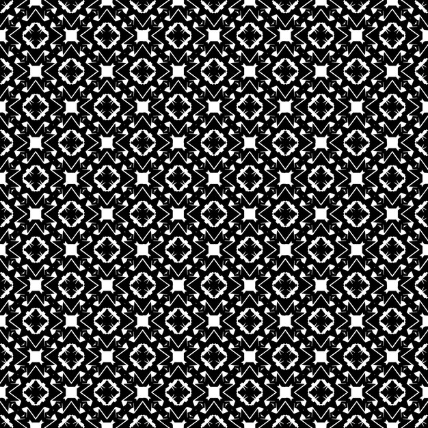 Patrón abstracto sin fisuras en blanco y negro. Fondo y telón de fondo. Diseño ornamental en escala de grises.