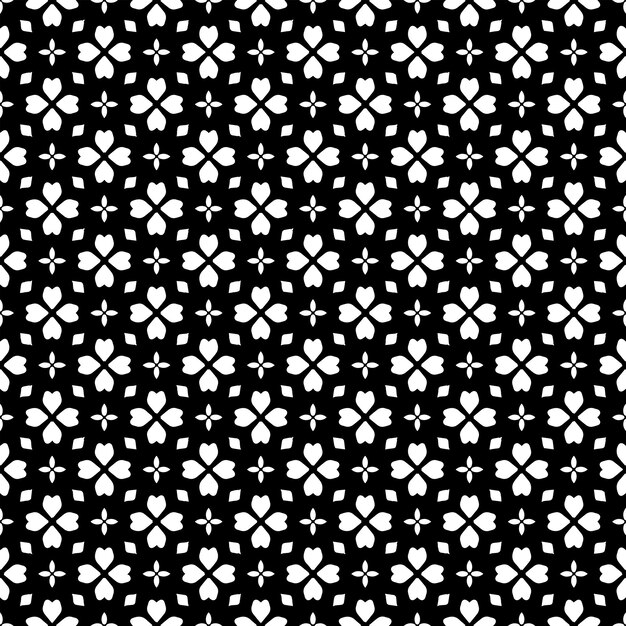 Patrón abstracto sin fisuras en blanco y negro. Fondo y telón de fondo. Diseño ornamental en escala de grises.