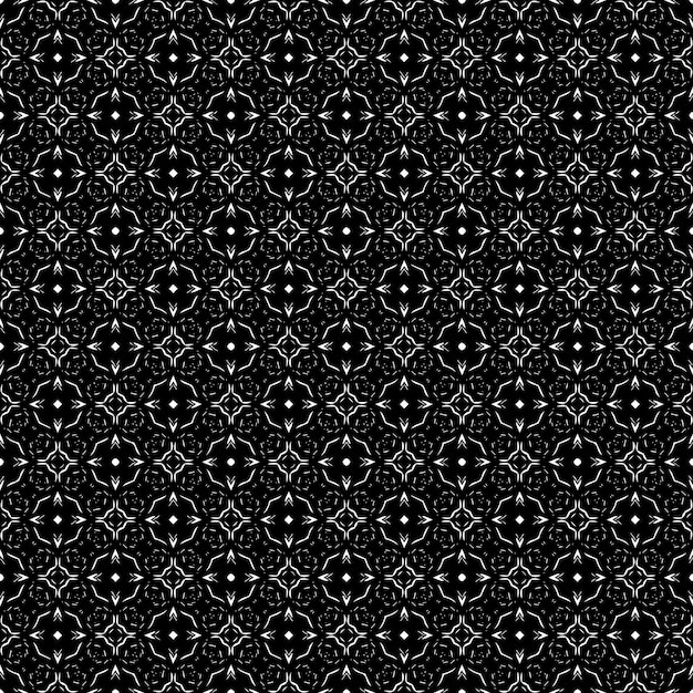 Patrón abstracto sin fisuras en blanco y negro. Fondo y telón de fondo. Diseño ornamental en escala de grises.