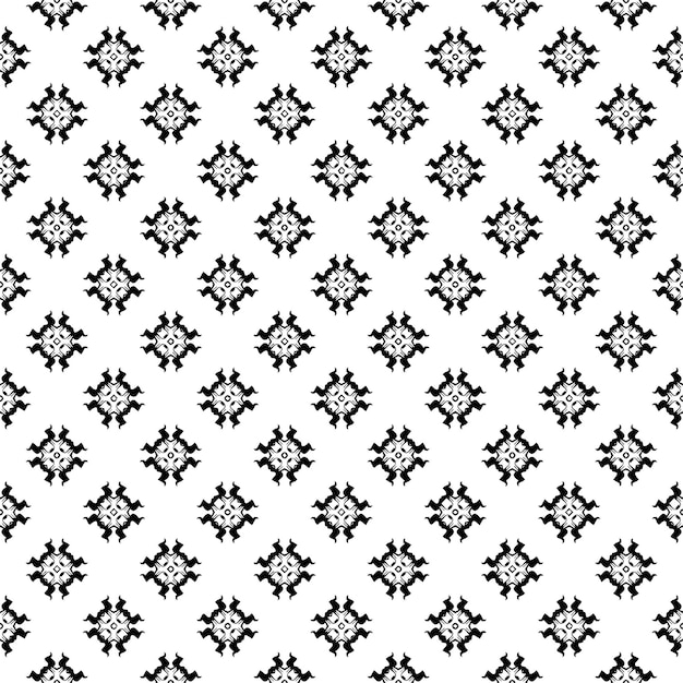 Patrón abstracto sin fisuras en blanco y negro. Fondo y telón de fondo. Diseño ornamental en escala de grises.