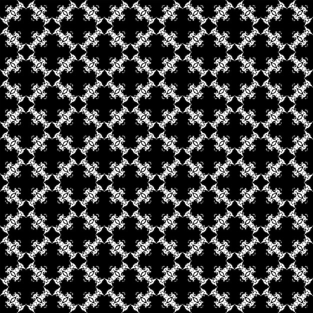 Patrón abstracto sin fisuras en blanco y negro. Fondo y telón de fondo. Diseño ornamental en escala de grises.