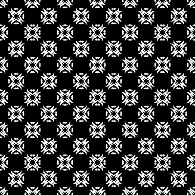 Patrón abstracto sin fisuras en blanco y negro. Fondo y telón de fondo. Diseño ornamental en escala de grises.